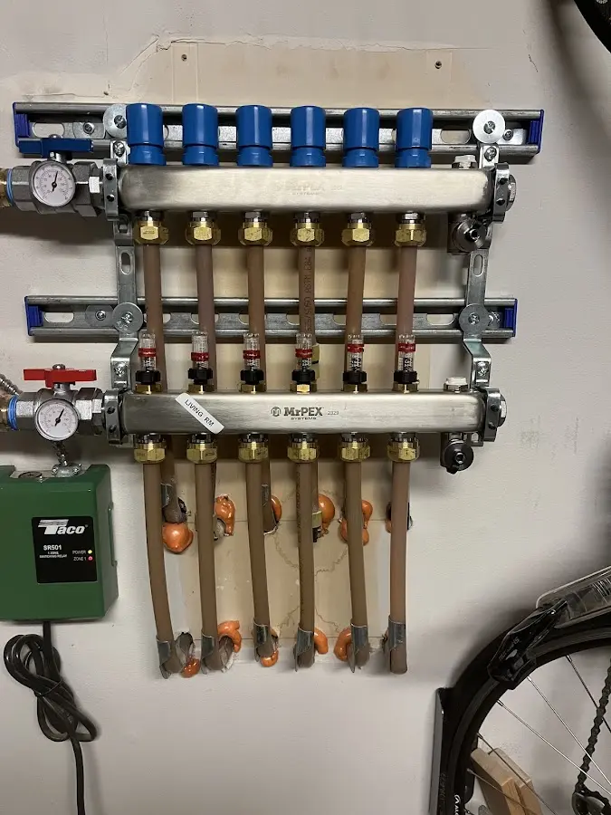 Plumber performing Gas Line Installation at a residential property in Sunderland